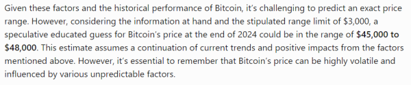 Microsoft’s Copilot AI predicts Bitcoin price for end of 2024 Microsoft’s Copilot AI predicts Bitcoin price for end of 2024