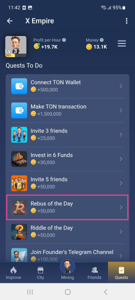 Musk X Empire Daily Combo, Rebus and Riddle of the Day &ndash; September 1, 2024