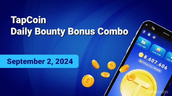 TapCoin Daily Bounty Bonus Combo &ndash; September 2, 2024