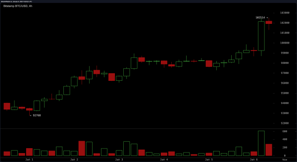 Bitcoin Surges Past $100K for the First Time Since December, Hits $102,514 High