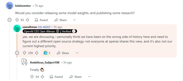 Sam Altman says OpenAI was on the “wrong side of history” Sam Altman says OpenAI was on the “wrong side of history”