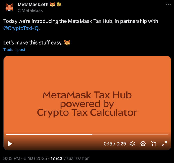 MetaMask integrates the Crypto Tax Calculator and simplifies users’ tax management MetaMask integrates the Crypto Tax Calculator and simplifies users’ tax management
