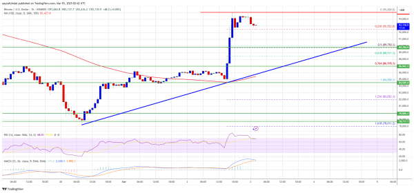 Crypto Comeback: Bitcoin Surges with Positive Bias Toward Key Levels