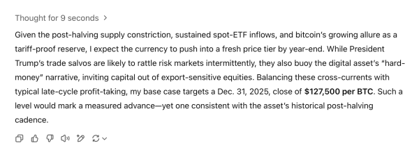 7 AI Chatbots Predict a Bullish End to 2025 for Bitcoin 7 AI Chatbots Predict a Bullish End to 2025 for Bitcoin