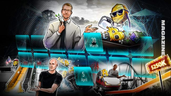 Bitcoin heading to $70K soon? Crypto baller funds SpaceX flight: Hodler&rsquo;s Digest, March 30 &ndash; April 5