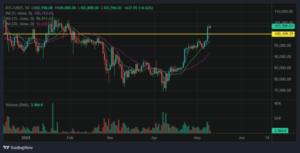 BTC USD Shoots Past $100K&mdash;Is This the Start of a New Bitcoin Rally?