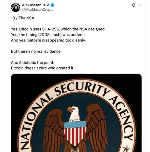 No, the NSA Did Not Invent Bitcoin No, the NSA Did Not Invent Bitcoin